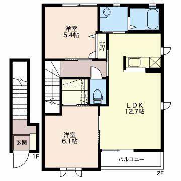 シンフォニー西軽井沢(2LDK/2階)の間取り写真