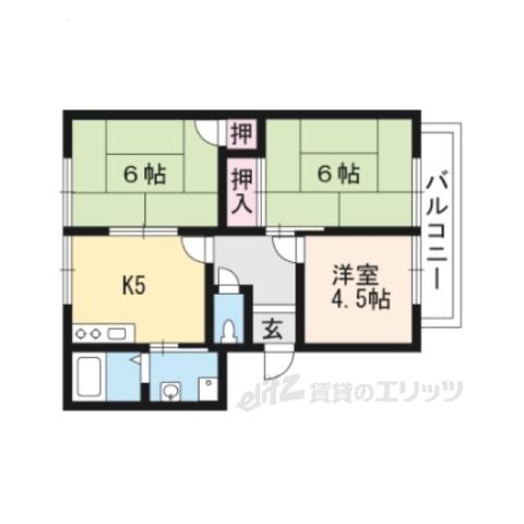 ハイム タムラ(3DK/2階)の間取り写真