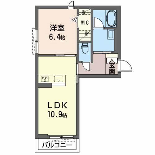 フォレスト コート(1LDK/1階)の間取り写真
