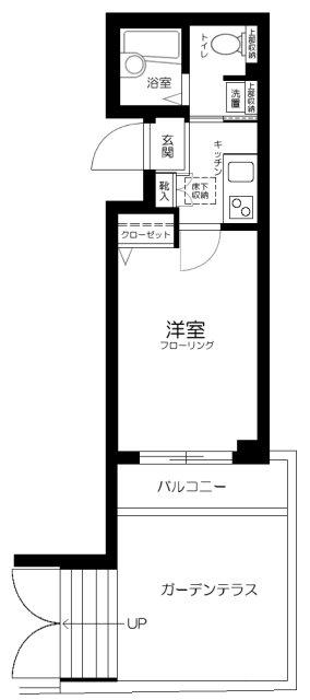 フェニックス牛込神楽坂(1K/1階)の間取り写真