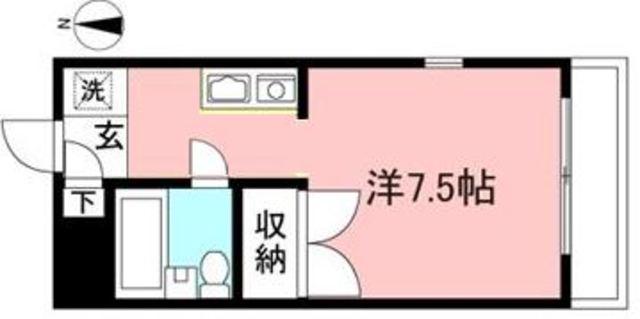 サンフラット桜上水(ワンルーム/2階)の間取り写真
