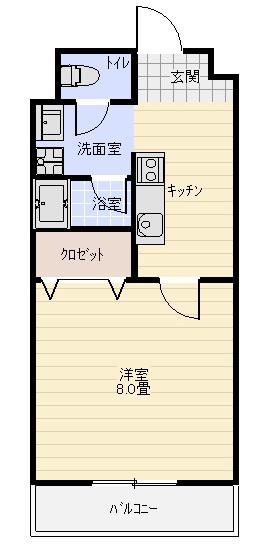 ブランシェフォートなすの(1K/2階)の間取り写真