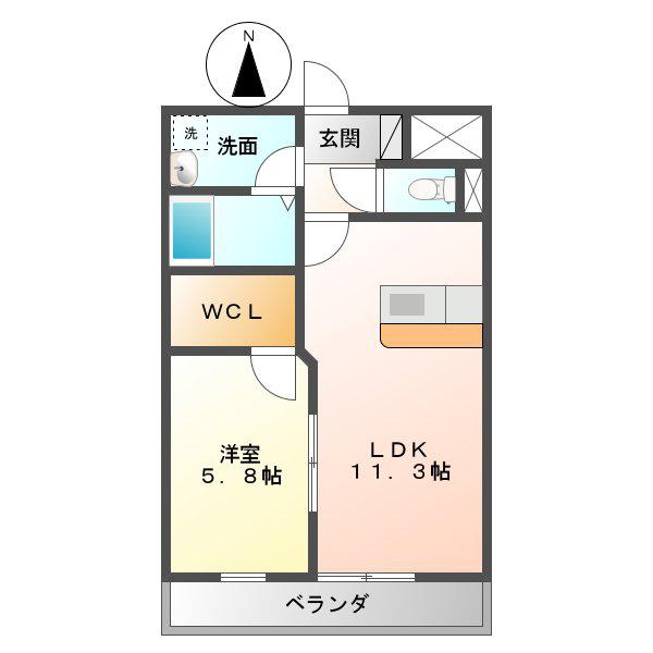 プレステージ千種 C棟(1LDK/5階)の間取り写真