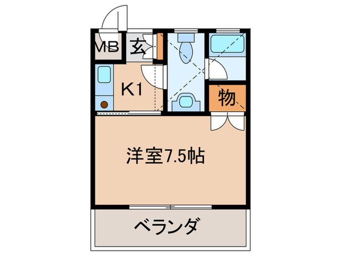 O・J FIELD(1K/3階)の間取り写真