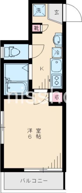 ベルコート南台(1K/3階)の間取り写真