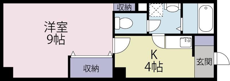 ゴールドサークル尾張町(1K/2階)の間取り写真