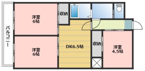 リアライズ浜松(3DK/9階)の間取り写真