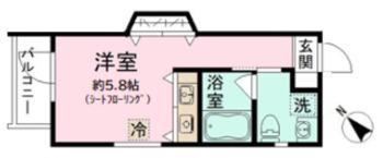 グランニール梅ヶ丘(ワンルーム/1階)の間取り写真