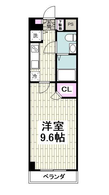 アルカサーノ新杉田(1K/6階)の間取り写真