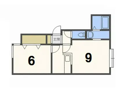 ミントパレス(1DK/3階)の間取り写真