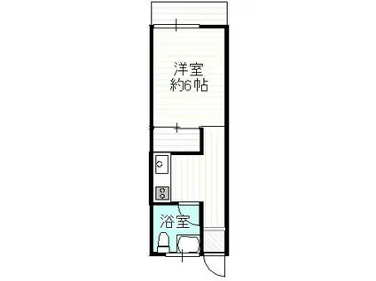 田島コーポ(1K/2階)の間取り写真