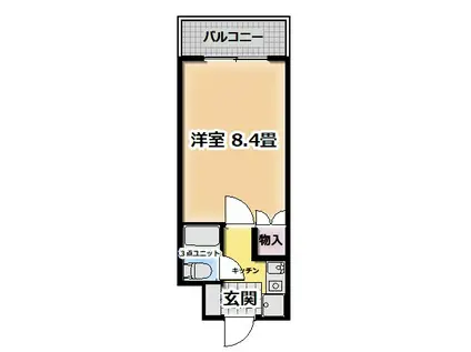 マンションナプール(1K/1階)の間取り写真