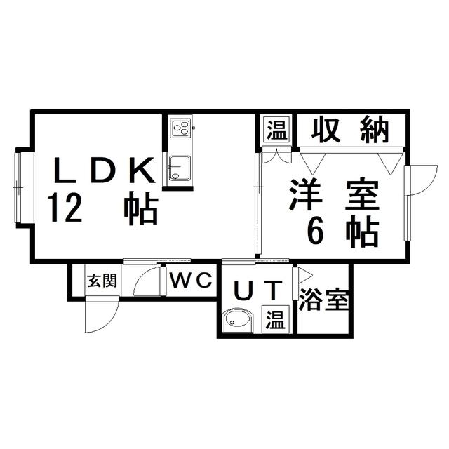 MAISON REVE(1LDK/1階)の間取り写真