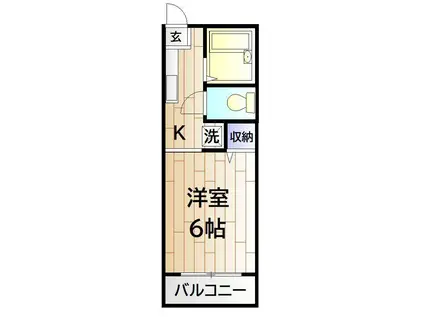 コーポ松井(ワンルーム/1階)の間取り写真