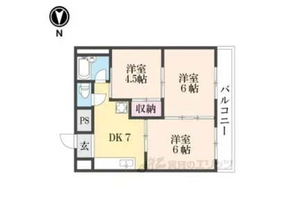 新栄マンション(3DK/1階)の間取り写真