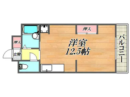 サンイースト武庫之荘(ワンルーム/3階)の間取り写真