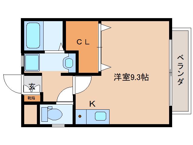 ハイツプルミエ(ワンルーム/2階)の間取り写真