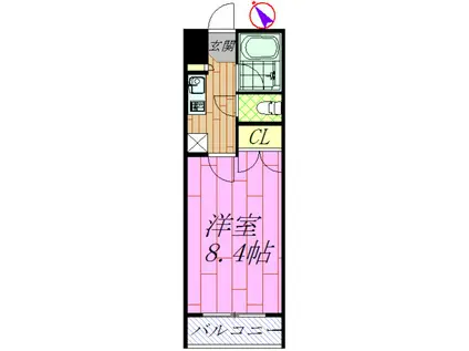 ＪＲ京葉線 舞浜駅 徒歩26分 3階建 築20年(1K/1階)の間取り写真
