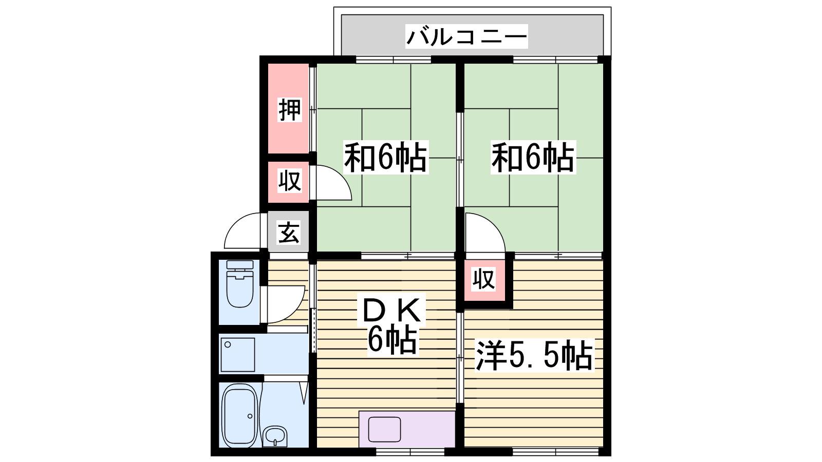 津南コーポラス(3DK/1階)の間取り写真