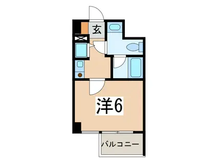 キャッスルマンション会津若松(1K/8階)の間取り写真