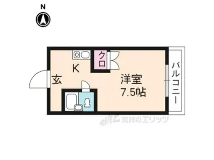 AXIA京都(1K/3階)の間取り写真