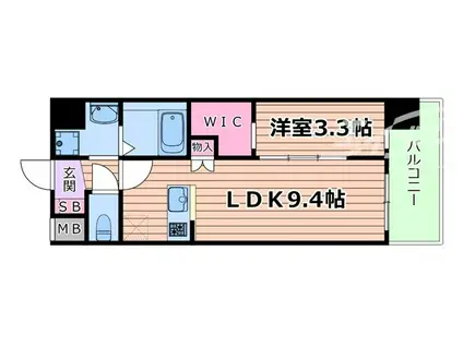 セレニテ江坂ミラク(1LDK/5階)の間取り写真
