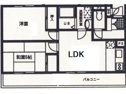 メゾンクレール(2LDK/4階)の間取り写真