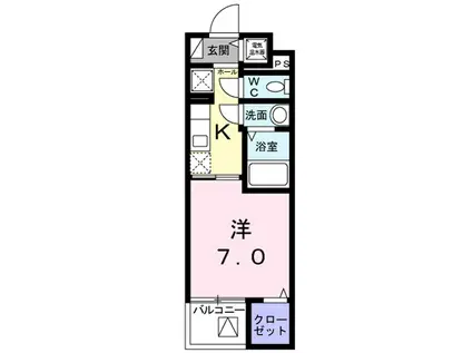 シェモワ 八尾(1K/3階)の間取り写真