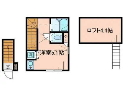 FERIO曳舟アパート(ワンルーム/2階)の間取り写真