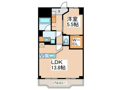 BELLEVIAGE NAKAYAMA(1LDK/4階)の間取り写真
