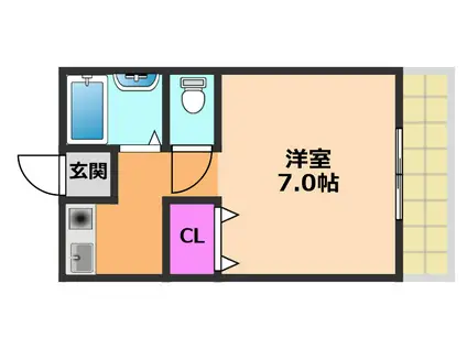 TS SQUARE 野見町 (1K/4階)の間取り写真