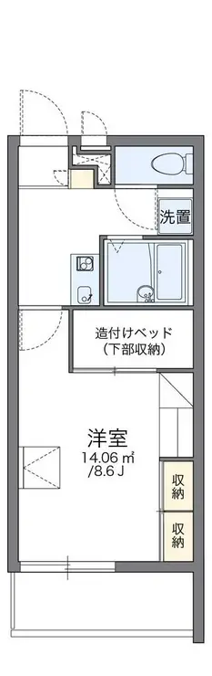レオパレス麦の穂 3階階 間取り