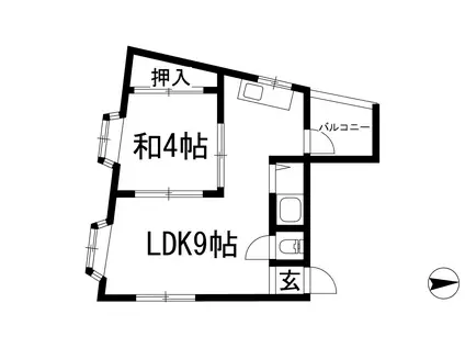 コスモス館(1LDK/3階)の間取り写真