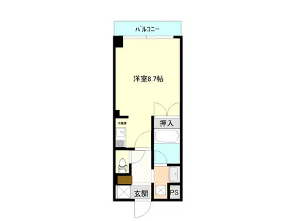 宮井ビル(ワンルーム/4階)の間取り写真