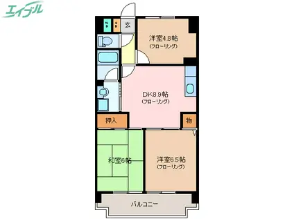 センチュリーハイランド(3DK/14階)の間取り写真