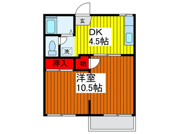 輪栄コーポ 2階階 間取り