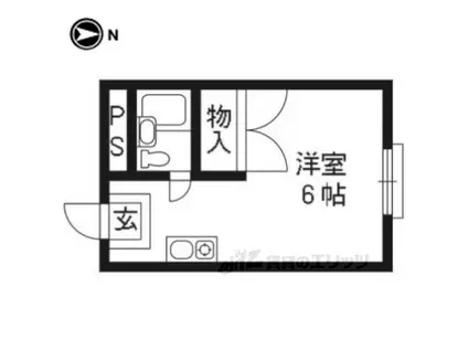 テラスワン17(ワンルーム/2階)の間取り写真