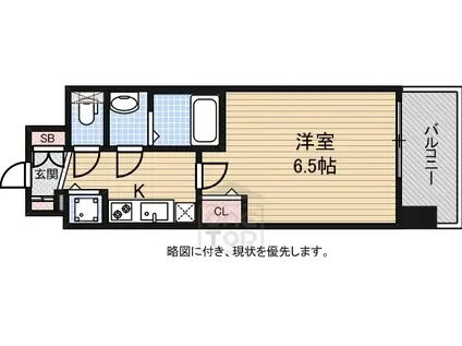 レオンコンフォート難波西2(1K/8階)の間取り写真