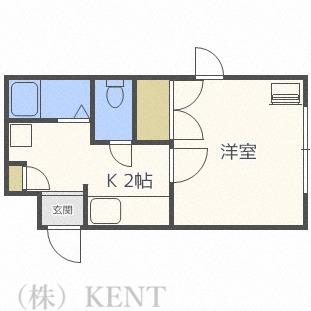 プラザイン八軒(1K/3階)の間取り写真
