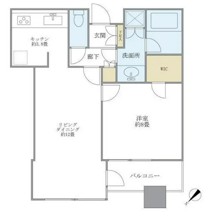 ル・サンク大崎シティタワー 13階階 間取り
