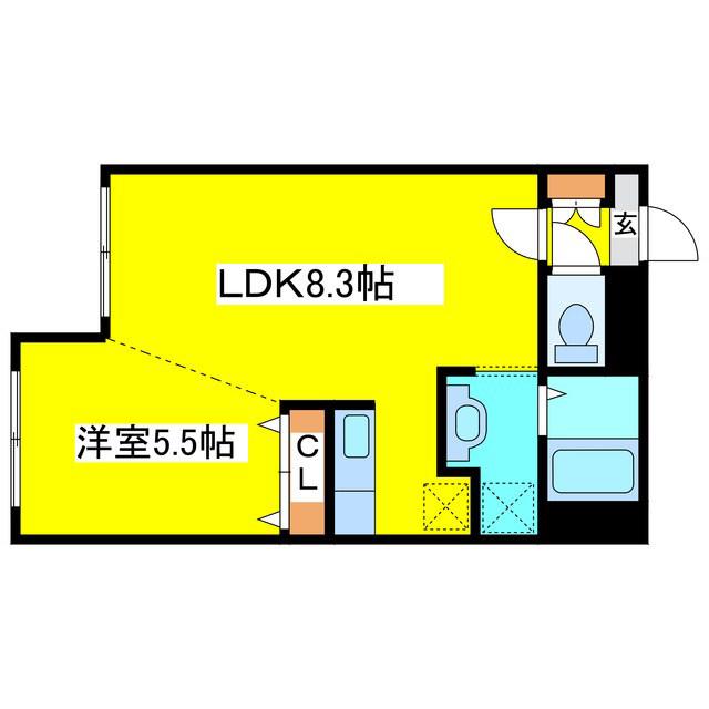 プリムラKⅠ(1LDK/2階)の間取り写真