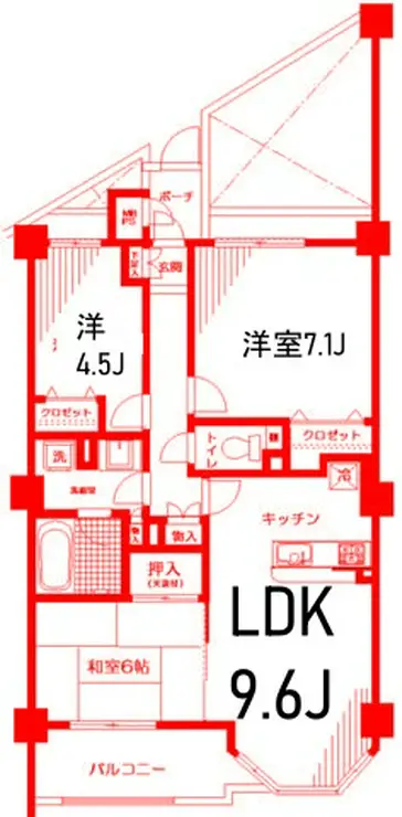 日神パレステージ光陽台 8階階 間取り