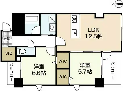 SERENA MRUNOUCHI(2LDK/4階)の間取り写真