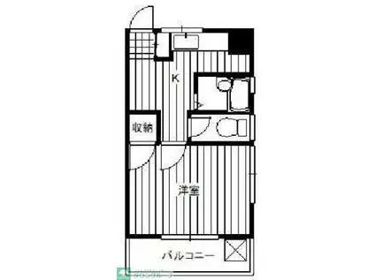 ビレッジ狭山I(1K/2階)の間取り写真