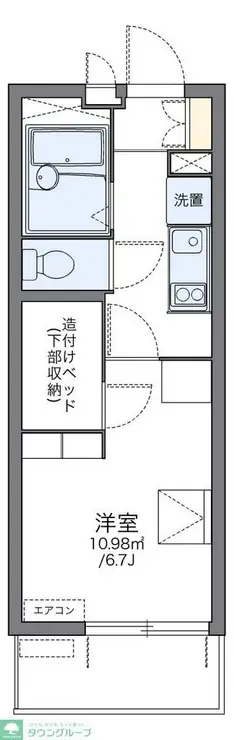 レオパレス市川原木 4階階 間取り
