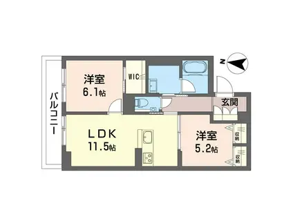 NMAISONVI(2LDK/3階)の間取り写真