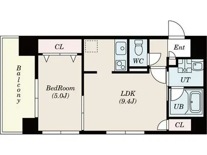 サムティ佐賀駅前SERENA(1LDK/4階)の間取り写真