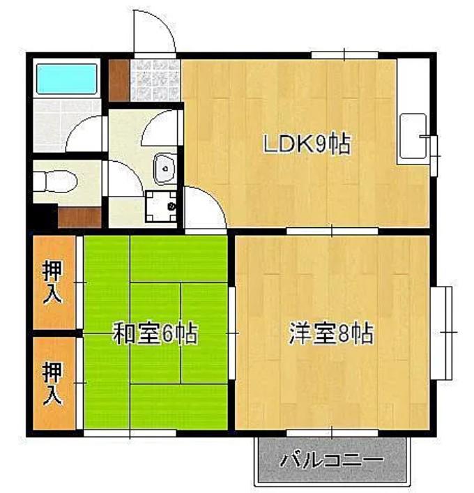 メゾン吉祥寺(2LDK/2階)の間取り写真