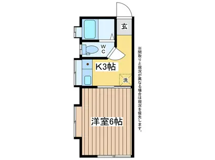 CAFUNE(1K/1階)の間取り写真