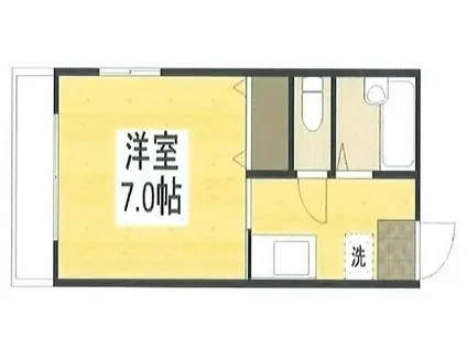 グレイスマルミIII(1K/2階)の間取り写真